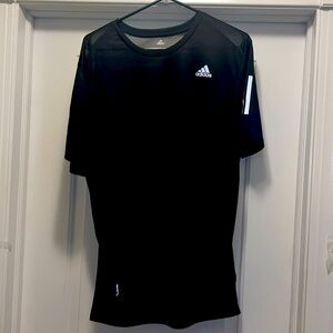 Mens Adidas Large Own The Run Tee Black & White